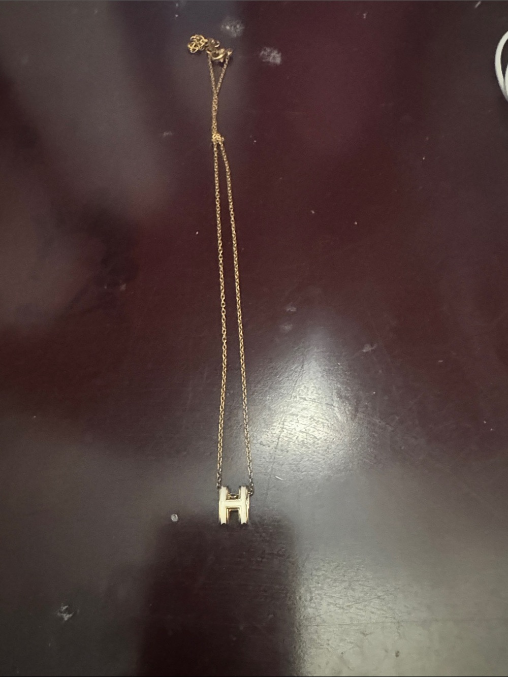 Gold Initial 'H' Pendant Necklace - Women's Jewelry
